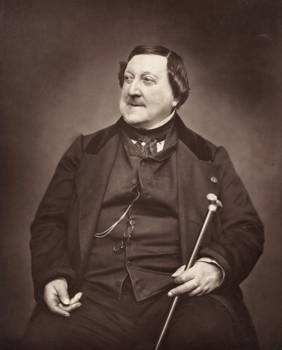 Gioachino Antonio Rossini, italialainen säveltäjä, 1792-1868, 1862. tekijältä Etienne Carjat