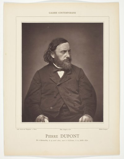 Pierre Dupont tekijältä Etienne Carjat