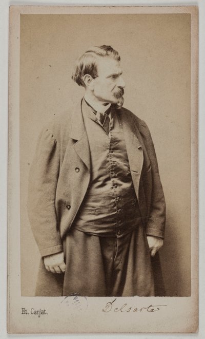 Muotokuva François Delsartesta, noin 1870-90 (valkopainokuva). tekijältä Etienne Carjat