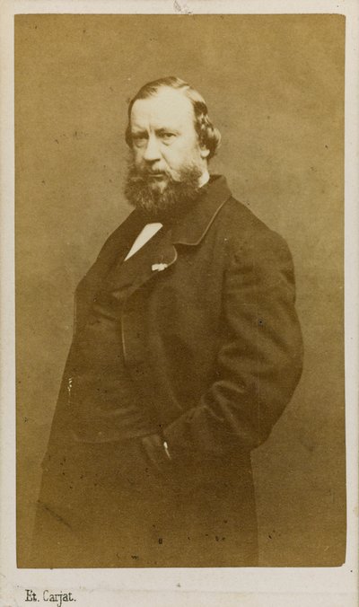 Taiteilija Constant Troyonin muotokuva 1810-1865, 1860-luvun alku. tekijältä Etienne Carjat