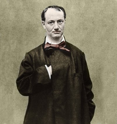 Runoilija Charles Baudelairen (1821-1867) muotokuva. tekijältä Etienne Carjat