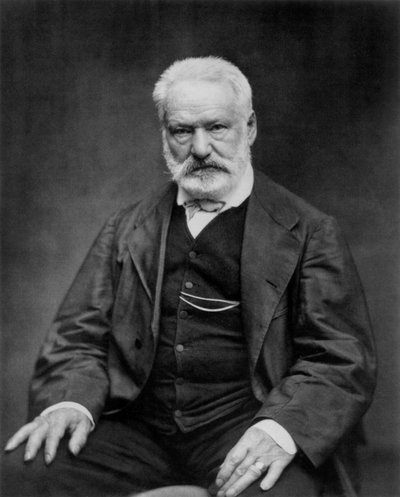 Victor Hugo ranskalainen runoilija ja kirjailija täällä vuonna 1876 (b/w kuva) tekijältä Etienne Carjat