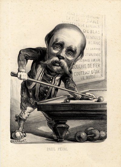 lentävä lehti - Kuvitus: Etienne Carjat (1826-1906): Biljardi - Feval Paul (1816-1887) tekijältä Etienne Carjat