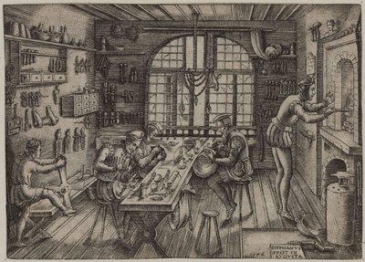 Kultasepänpaja, 1576. tekijältä Etienne Delaune