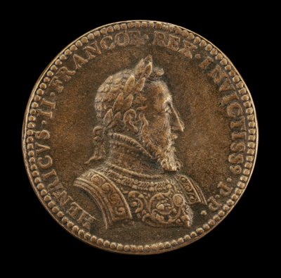 Henrik II, 1519-1559, Ranskan kuningas 1547 [etupuoli] tekijältä Etienne Delaune