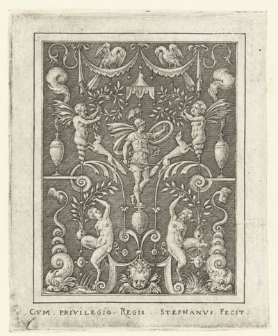 Mart Decoracions superficials amb figures de déus emmarcades per grotescos (versió posterior) (títol de la sèrie) acabat tekijältä Etienne Delaune