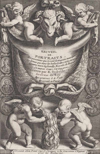 Etukappale muotokuvakokoelmasta, 1714-41. tekijältä Etienne Desrochers