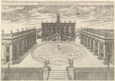 Näkymä Rooman kapitolille, 1569 tekijältä Etienne Duperac