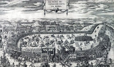 Dupérac Testaccio-juhla 1554 tekijältä Etienne Duperac