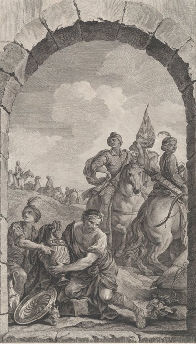 Foundlings kappeli Pariisissa: Magi-sarja: Cavaliers, 1756. tekijältä Etienne Fessard