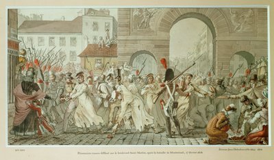 Montmirailin taistelun jälkeen ... (kaiverrus) tekijältä Etienne Jean Delecluze