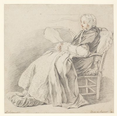 Tutkimus LAccouchéelle, n. 1750 (liitu paperille) tekijältä Étienne Jeaurat