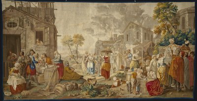 Outdoor Market, kyläfestivaaleilta, 1775-89 tekijältä Étienne Jeaurat