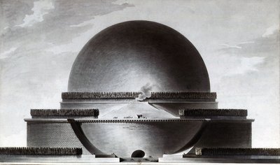 Newton Kenotaph tekijältä Etienne Louis Boullee