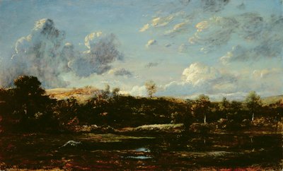 In the Landes (öljy kankaalle) tekijältä Etienne and Dupre Jules  Rousseau