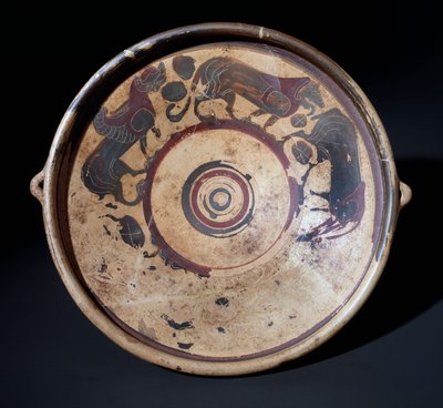 Eläimiä edustava terrakottalevy, 600-590 eaa tekijältä Etruscan