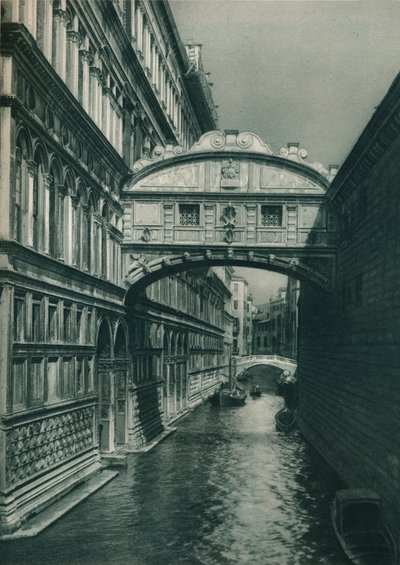 Huokausten silta, Venetsia, Italia, 1927 tekijältä Eugen Poppel