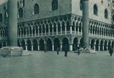 Doges-palatsin kulma Piazzetta di San Marcolla, Venetsia, Italia, 1927 tekijältä Eugen Poppel