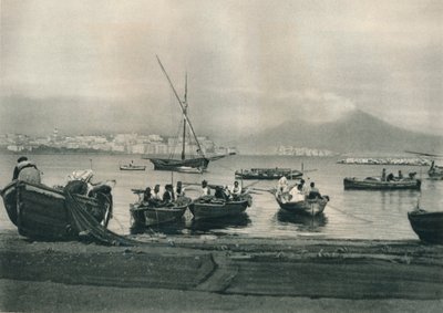 Kalastajat merelle, Napoli, Italia, 1927 tekijältä Eugen Poppel
