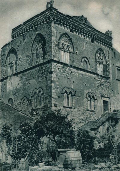 Talo islamilaisen vallan ajalta, Taormina, Sisilia, Italia, 1927 tekijältä Eugen Poppel
