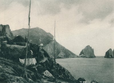 Marina Piccola lintuverkkojen kanssa, Capri, Italia, 1927 tekijältä Eugen Poppel