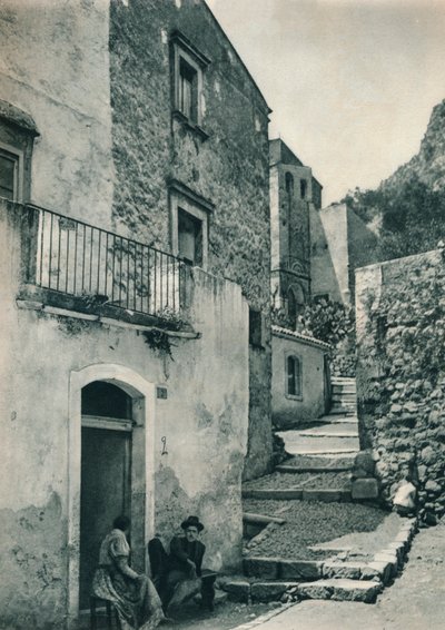 Katu Taorminassa, Sisiliassa, Italiassa, 1927 tekijältä Eugen Poppel