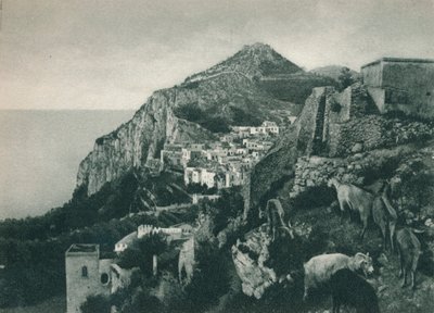 Näkymä merelle Monte Solaron kanssa, Capri, Italia, 1927 tekijältä Eugen Poppel