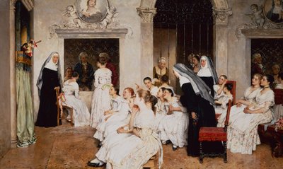 Venetsian luostarikohtaus (öljy kankaalle) tekijältä Eugen von Blaas