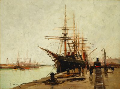 Satama tekijältä Eugene Galien Laloue