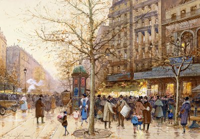 Pariisin katukuvaus tekijältä Eugene Galien Laloue