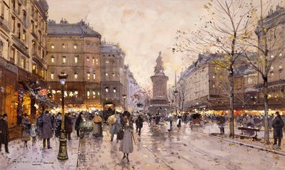 Syksyinen ilta Pariisissa tekijältä Eugene Galien Laloue