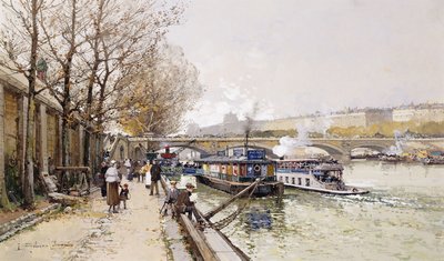 Proomut Seinen varrella tekijältä Eugene Galien Laloue