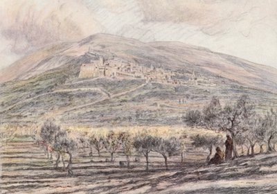 Assisi (värilitro) tekijältä Eugene (after) Burnand