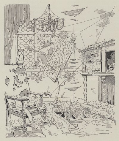 Kohtaus La Dame de Gai-Fredonista, kirjoittaja Quatrelles (Ernest L