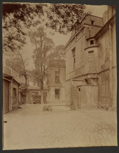 Entinen karmeliittaluostari, Hôtel Lavalière, katoamassa, Rue Saint-Jacques tekijältä Eugène Atget