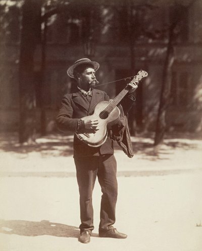 Kitaristi, Paris tekijältä Eugène Atget