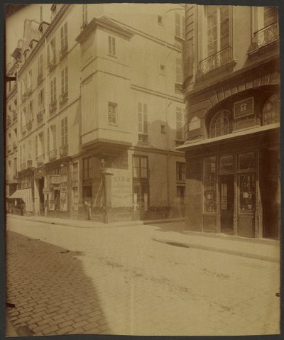 Torni rue Saint Paulilla.  Sen väitetään olleen Henrik III:n lääkärin Botalin toimisto. tekijältä Eugène Atget