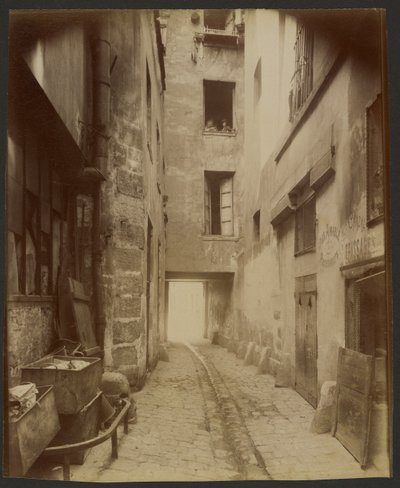Vanha sisäpiha, Rue Quincampoix 22 (4°) tekijältä Eugène Atget