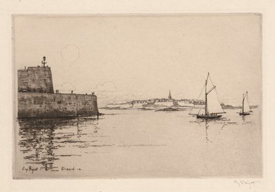 Saint-Malo katsottuna Dinardista Saint-Malo nähtynä Dinardista, 1914. tekijältä Eugene Bejot
