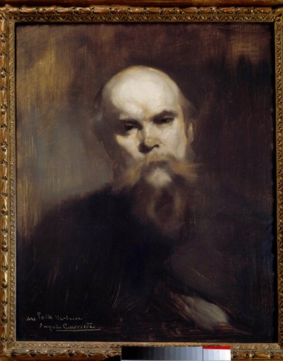 Ranskalaisen runoilijan Paul Verlainen (1844-1896) muotokuva Eugene Carrieren (1849-1906) maalaus 1891 Su. 0,61 x 0,51 m. Pariisi, Musee d