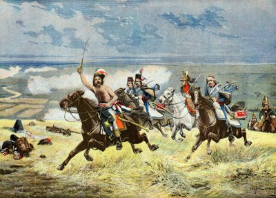 Kenraali Francois Macardin lataus,1895 (Kuvituskuva) tekijältä Eugene Chaperon