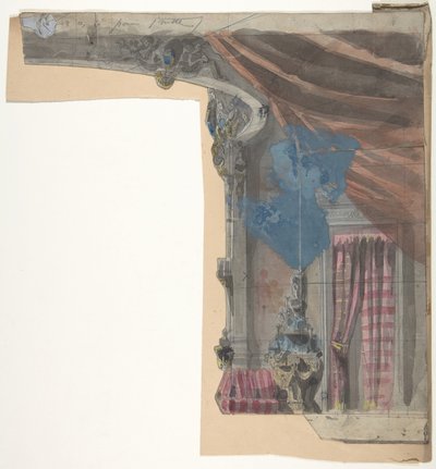 Suunnittelu lavastoon Pariisin oopperassa, 1828-90. tekijältä Eugene Ciceri