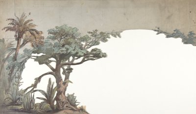 Suunnitelma lavastukselle Pariisin oopperassa, 1828-90. tekijältä Eugene Ciceri
