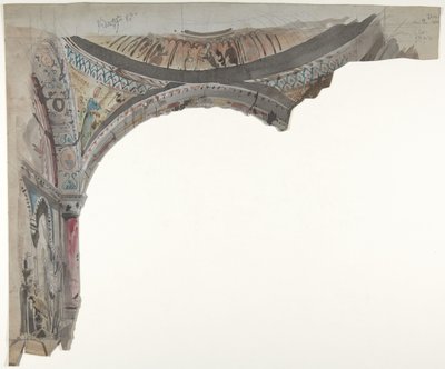 Suunnitelma lavastukselle Pariisin oopperassa, 1830-90. tekijältä Eugene Ciceri