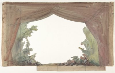 Suunnitelma lavastukselle Pariisin oopperassa, 1830-90. tekijältä Eugene Ciceri