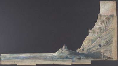 Suunnitelma lavastukselle Pariisin oopperassa, 1830-90. tekijältä Eugene Ciceri