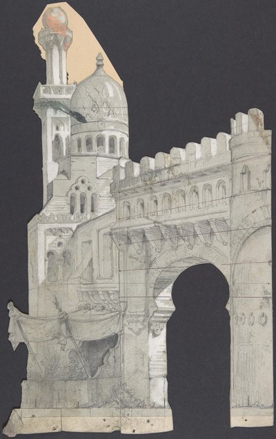 Suunnittelu lavastoon Pariisin oopperassa, 1830-90. tekijältä Eugene Ciceri