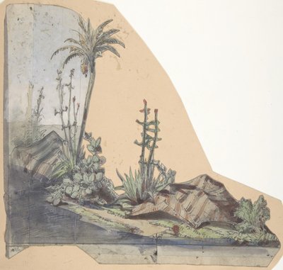 Suunnitelma lavastukselle Pariisin oopperassa, 1830-90. tekijältä Eugene Ciceri
