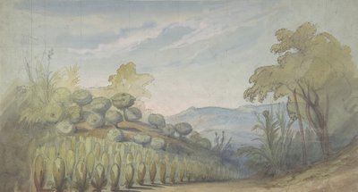 Suunnittelu lavastoon Pariisin oopperassa, 1830-90. tekijältä Eugene Ciceri