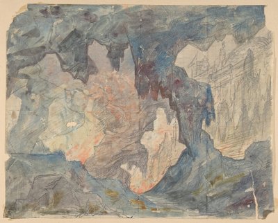 Suunnittelu lavastoon Pariisin oopperassa, 1830-90. tekijältä Eugene Ciceri